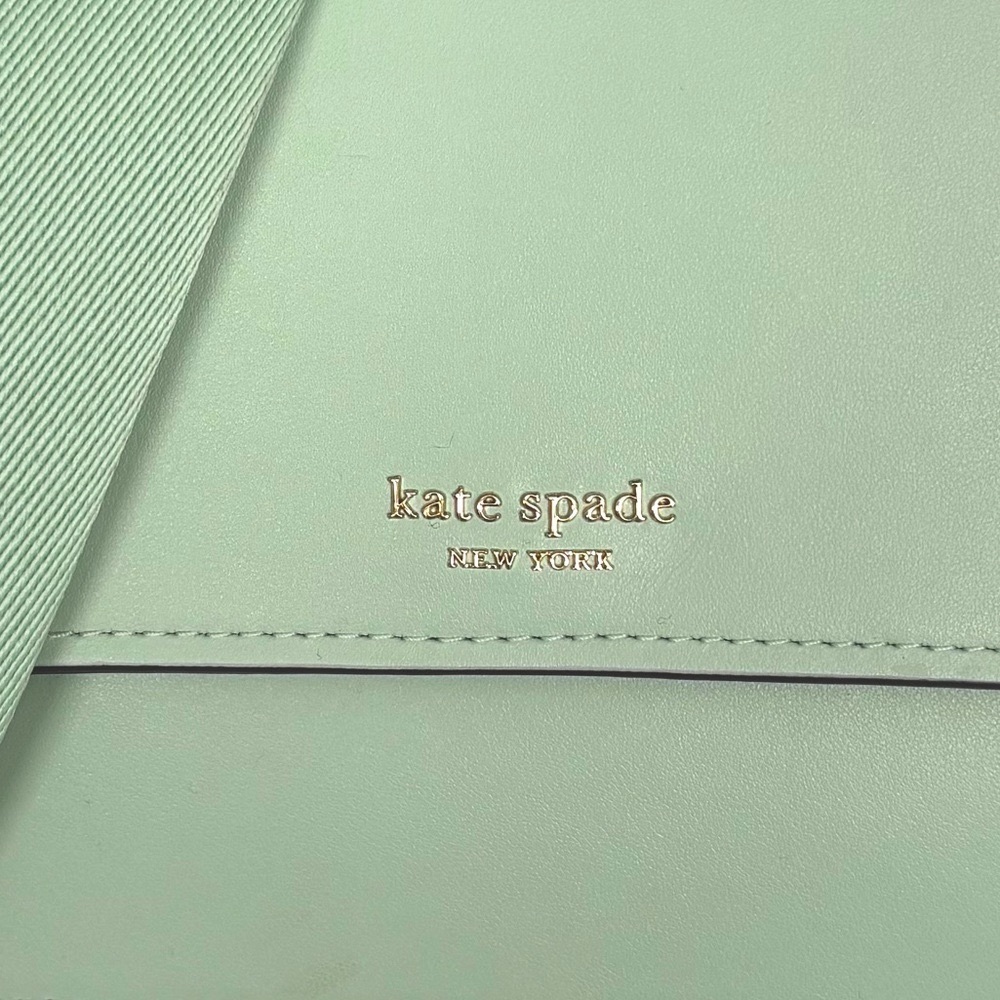 KATE SPADE Buddie Smooth Leather Medium Crossbody Pistachio Handbag--NWT - Picture 2 of 14